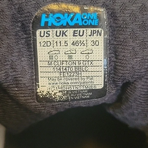 Hoka Clifton 9 Black Athletic Shoes - Picture 6 of 7